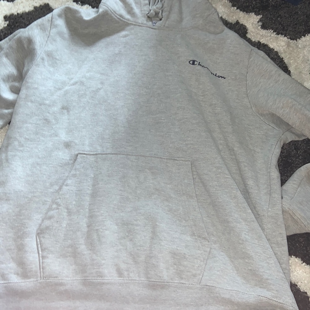 Men’s champion grey hoodie size large!!